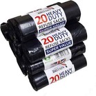 200 X Large Black Bin Bags Rolls Refuse Sacks Rubbish Liners-NEW