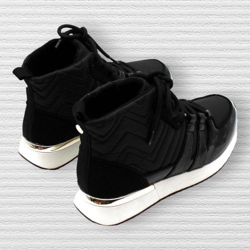 Kenneth Cole Reaction Women's Cameron Quilt Hiker High Top Sneakers - Black - Bild 5 von 5