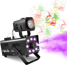 Fog Machine, LED Projector Light Smoke Machine with Timer of 5/15/30Min Continuo