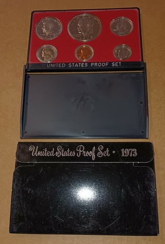 1973 Clad US Proof 6 Coin Set w/ OGP - Picture 3 of 3
