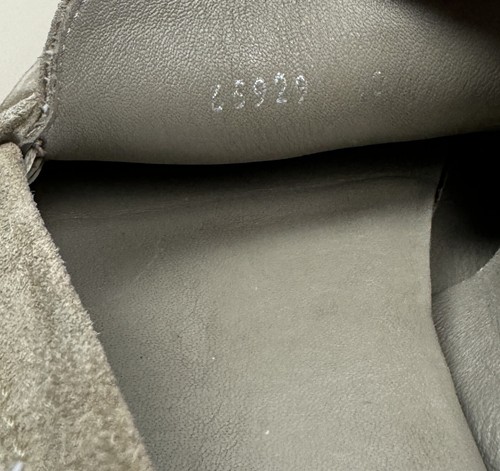 Vintage Men's Gucci Suede GG Monogram Loafers Flats Olive Gray Size 8 - Picture 12 of 12