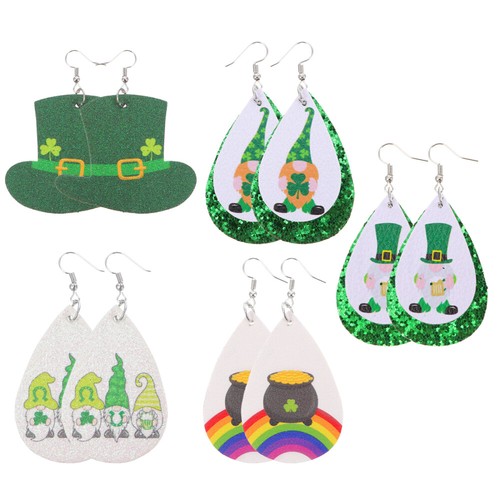 5 Pairs Wassersparende Drop-förmige Ohrringe Partnersuche Dame Dangle - Zdjęcie 8 z 12