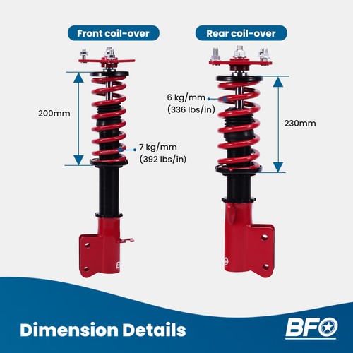 BFO Street Coilovers Suspension Lowering Kits for Mazda Protege 323 1999-2003 - Picture 4 of 13