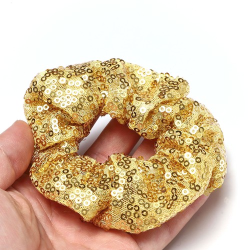 Girls Shiny Sequin Elastic Hair Ties Hairband Rope Scrunchie Holder Hairband - Picture 22 of 132