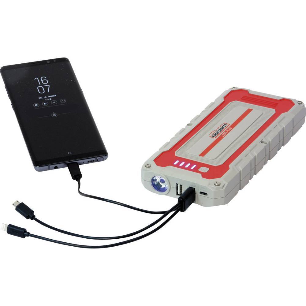 Dino KRAFTPAKET Kfz Starthilfe Powerbank Mobil extra stark Benzin u. Diesel