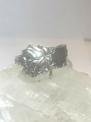 Rosenlöffelring Blume Rose Blumenband Sterlingsilber Damen Mädchen