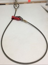 Sliding Hook Choker 3/8” X 10’ Wire Rope Tube Bay Hoist Gantry Material Sling