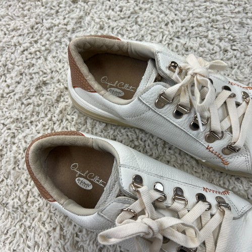 Scarpe Dr Scholls Collezione Originale Sneakers Donna 7 M Pelle Bianca Stringate - Foto 2 di 11