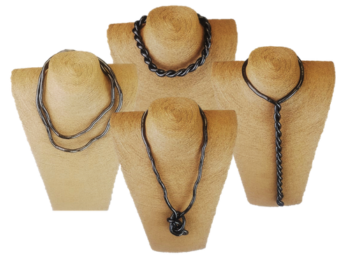 Neu Halskette rund biegsam Schlange flexibel verdreht Modeschmuck - Bild 25 von 29