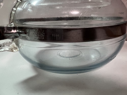 Vintage Mid-Century Pyrex Glass Flameware 6 Cup Tea Pot 8336 w/ Lid READ - Picture 3 of 8