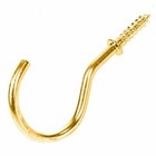 Pack Of 100 x Brass Plated Cup Hooks Shouldered 25mm