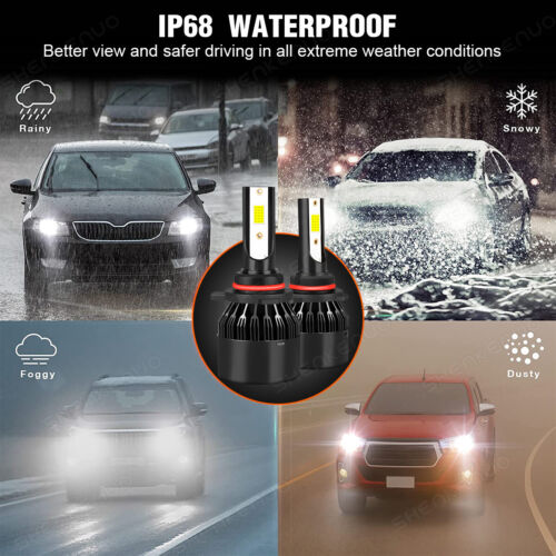 For Chevrolet Volt 2011-2015 6000K 2X 9012 LED Headlight Bulbs High/Low Beam Set - Picture 6 of 9