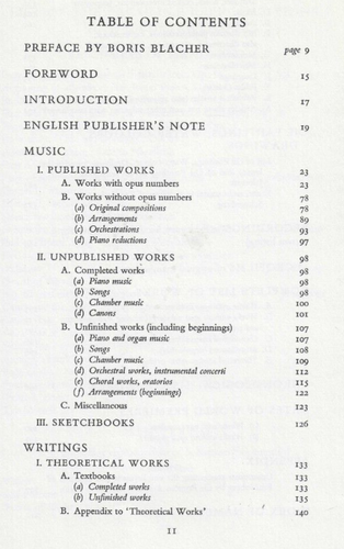 Josef Rufer / Works of Arnold Schoenberg Catalogue of His Compositions  1962 - Picture 6 of 7