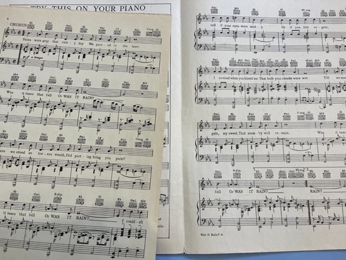 1937, Was It Rain, The Hit Parade, Vintage, Sheet Music - Picture 4 of 24