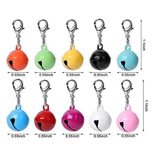 10 Pcs Cat Dog Collar Bells, Jingle Bell for Cat Collar, Dog Collar Charms, - Picture 2 of 7