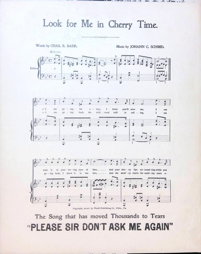 Look For Me In Cherry Time Noten Emmett Welch Johann Schmid Charles Baer - Bild 3 von 4