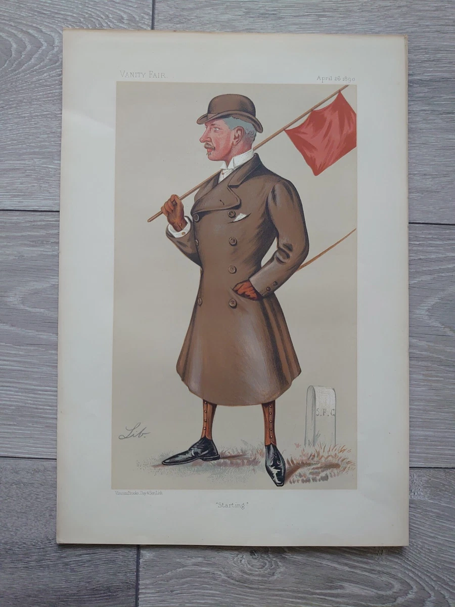 ANTIQUE VANITY FAIR LIB PRINT Lord Marcus Beresford Starting Horse