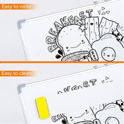 MAGNETIC WHITEBOARD SMALL LARGE WHITE NOTICE BOARD DRY WIPE HOME SCHOOL OFFICES - Picture 3 of 10