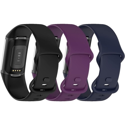 For Fitbit Charge 5/Charge 6 Soft Silicone Sports Replacement Watch Band Strap - Picture 13 of 78