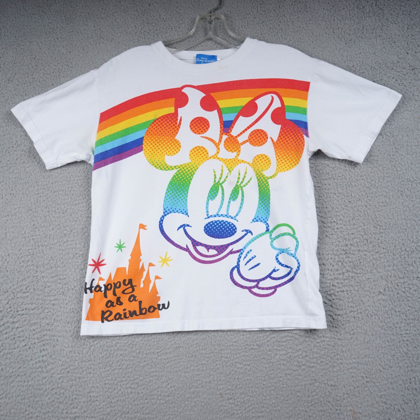 Camiseta Disneyland Tokio Tan Feliz Como Un Arco Iris Mickey Mouse Talla S Orgullo
