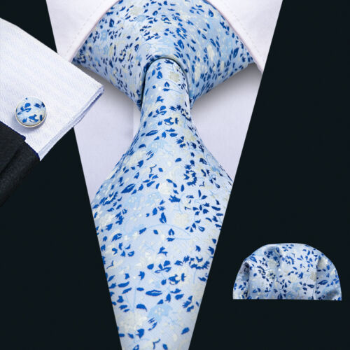 200 Color Mens Ties Paisley Striped Floral Solid Silk Tie Necktie Set Wedding - Imagen 24 de 246