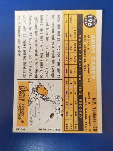 1960 Topps Baseball Cards Complete Your Set You Pick Choose #1 - 200 - Bild 243 von 249