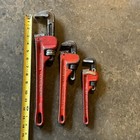 3 Pipe Wrenches Heavy Duty 8" 10" 14" Set Red plumbing tools