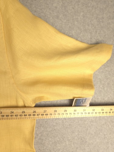 Breakwater Herren Hemd mit Knopfleiste 100% Leinen Large Gelb Neu mit Etikett - Bild 4 von 6