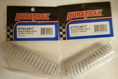 DTXC4517 DURATRAX SHOCK SPRING WHITE MEDIUM 2 - WARHEARD (2 PACKS) - Picture 3 of 3