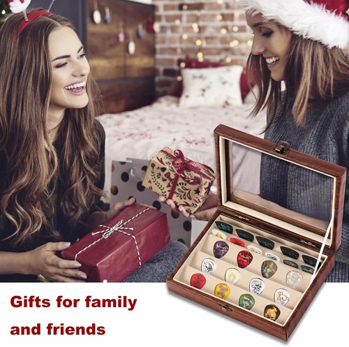 Guitar Pick Holder Case with 12-Grid for Guitar Players Fits 12-30 Guitar Picks  - Picture 7 of 11