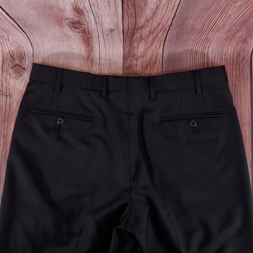 *READ DESC* NWT Zanella Mens Size 34 Devon Black 100% Wool Pants Made in Italy - Picture 8 of 12