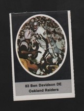 1972 SUNOCO STAMPS BEN DAVIDSON OAKLAND RAIDERS 