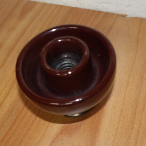 Vintage Antique Chance 3 Color Porcelain Telephone Line Insulator Saddle Top - Picture 5 of 6