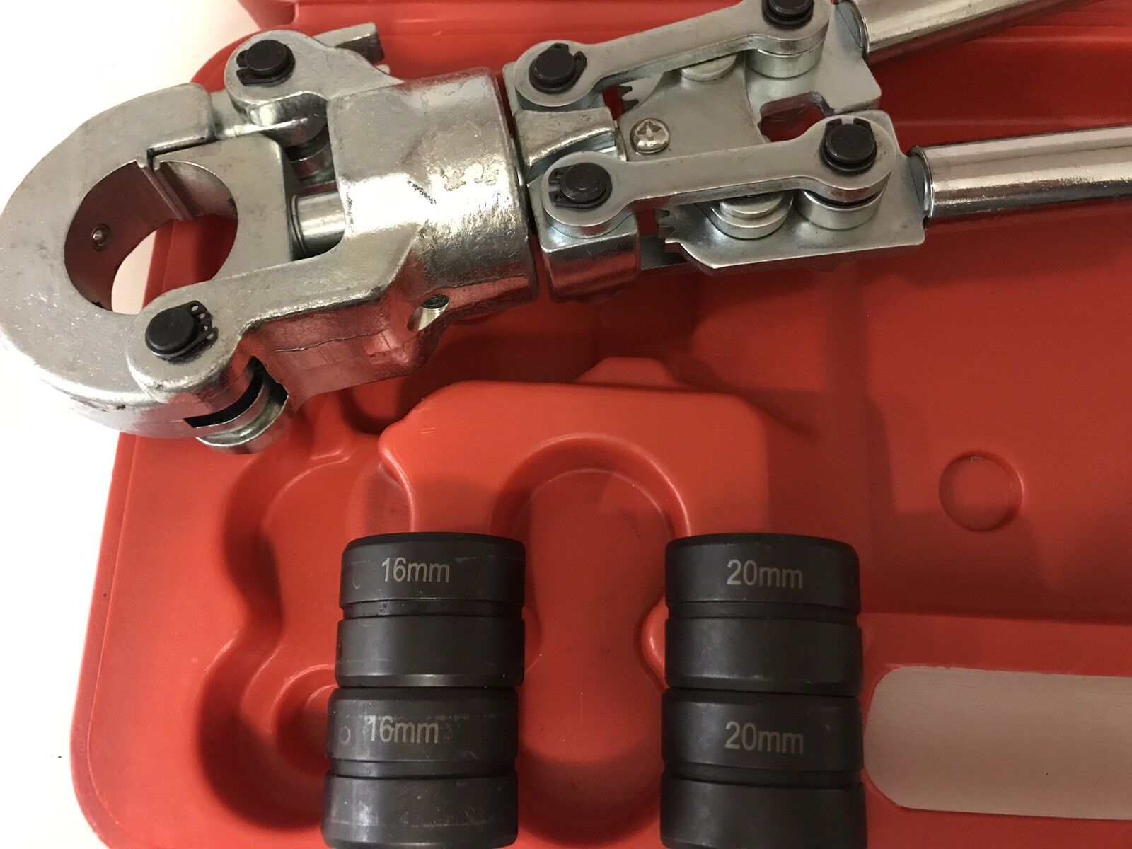 Pressatrice manuale per raccordi tubo multistrato Pex th 16 20 26 32 con valigia - Foto 7 di 9