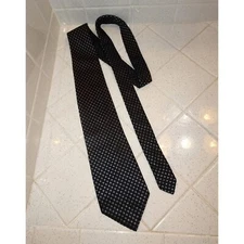 Grey & Black Geoffrey Beene Silk Neck Tie mens formalwear