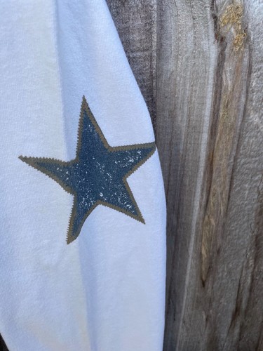 Tag Rag Vintage Culture Girls Zip-Up Hoodie White with Grey Trim Star on Sleeves - Picture 5 of 6