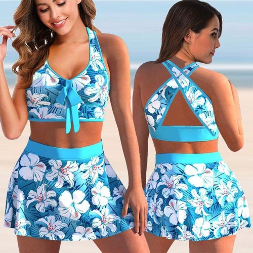 Two Piece Set Women's Swimwear With Skirt - Picture 14 of 81