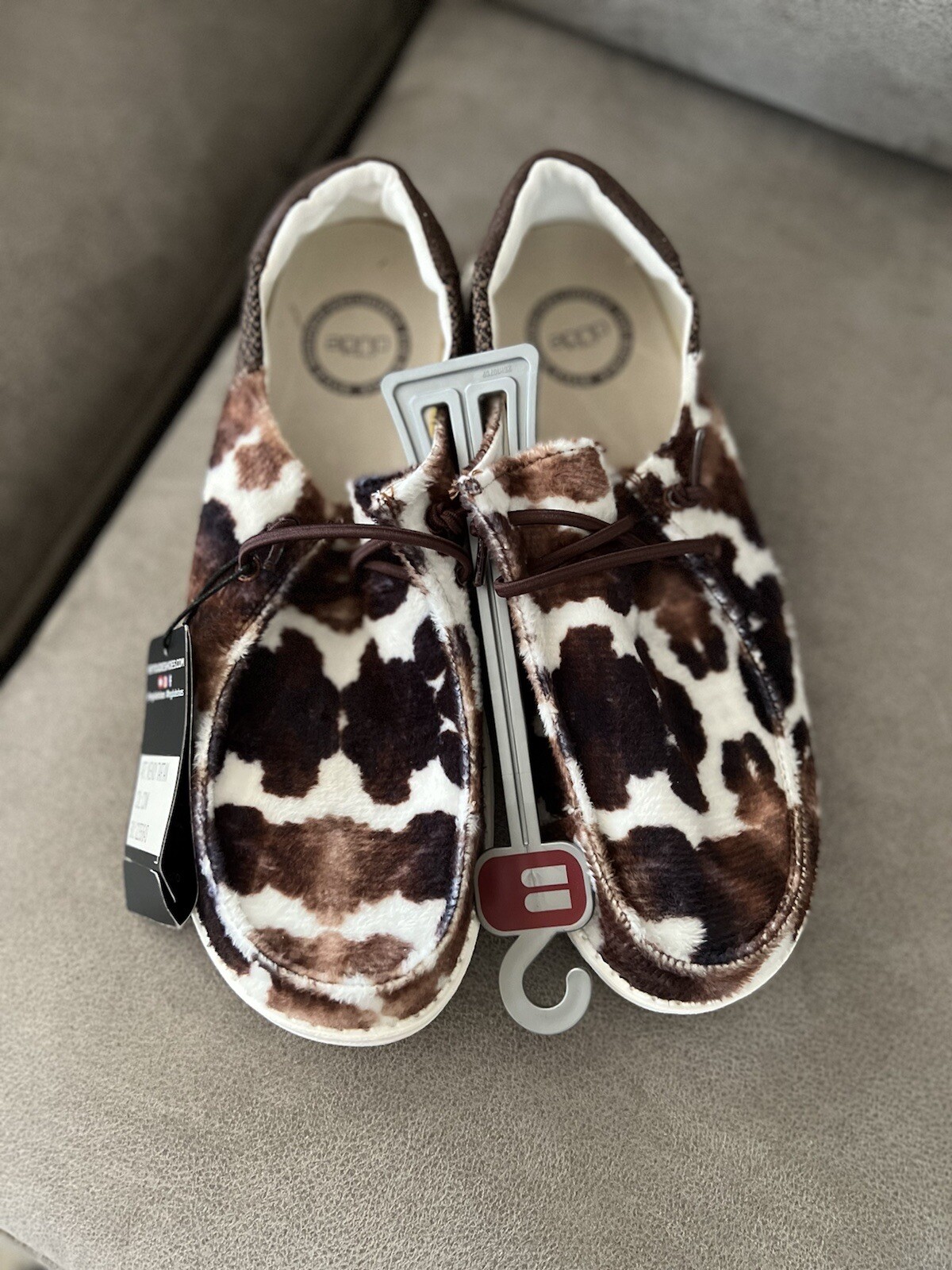 Hey Dude Wendy Tartan Cow Size 10 NWT 