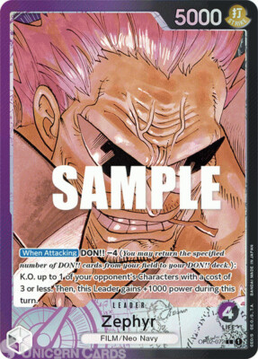 勇者　OFR PSA10 ② Zephyr OP02-072 ( Leader Card ) Paramount War ONE PIECE Card