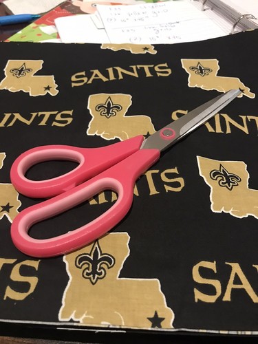 New Orleans Saints Football Fabric 6" x 58" 2 Pcs LA Outline Cotton Quilting F54 - Picture 4 of 4