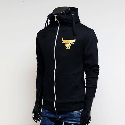 Download Chicago Bulls Hoodie Full Zip Turtleneck Hooded NBA ...