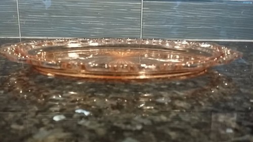 Anchor Hocking Oval Platter Pink OLD COLONY Open Lace Edge Depression Glass - Picture 2 of 12
