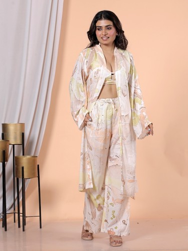 Short Maxi Dress Pure Cotton Modal Fabric Dress Kimono Top Pant With Pocket 1131 - Picture 2 of 9