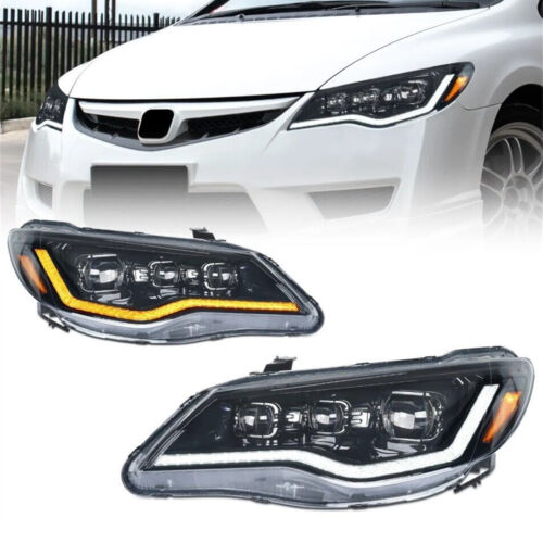 Faros delanteros LED proyectores LED dinámicos para Honda Civic FD 2005-2012 - Imagen 17 de 17