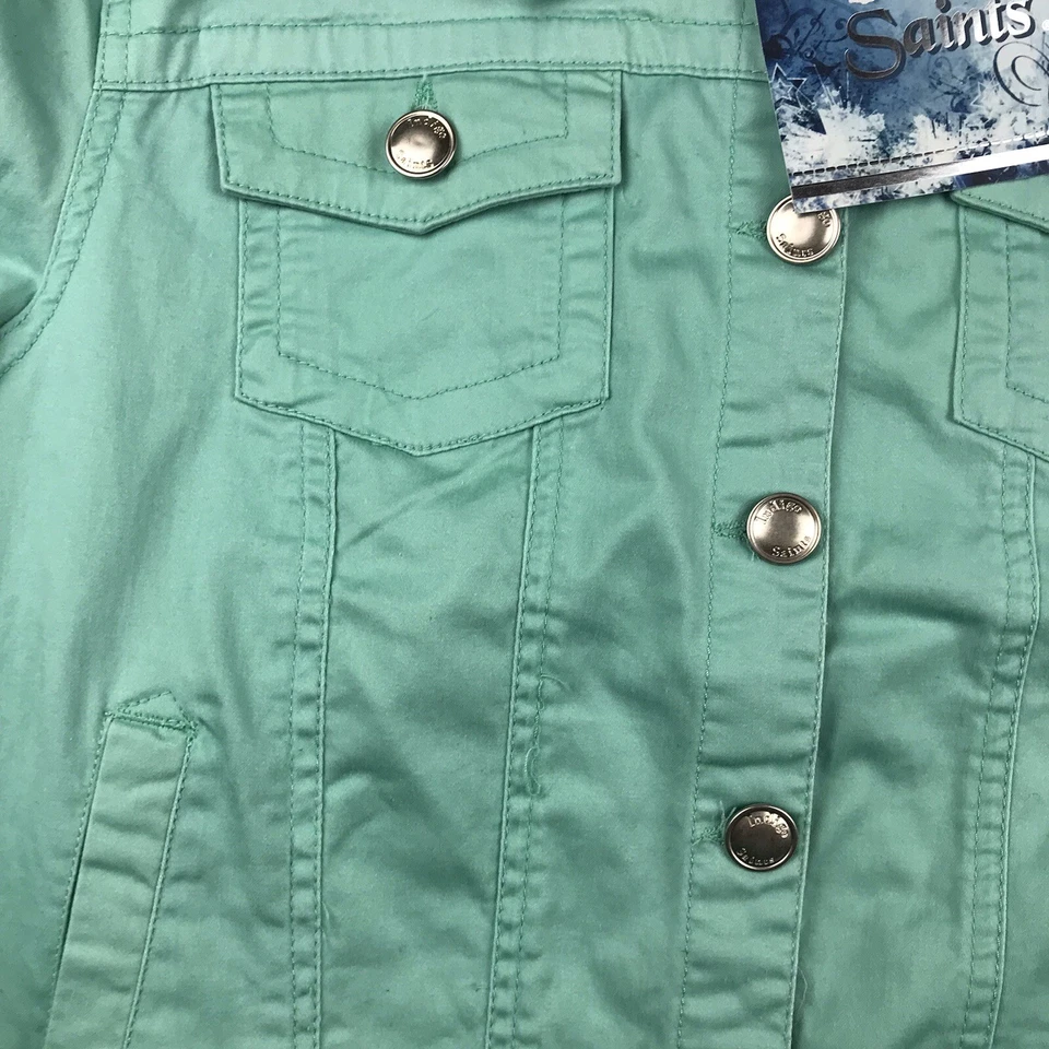 Indigo Saints Jacket Girls XL Mint Green Button Up Lightweight NWT - Изображение 3 из 4