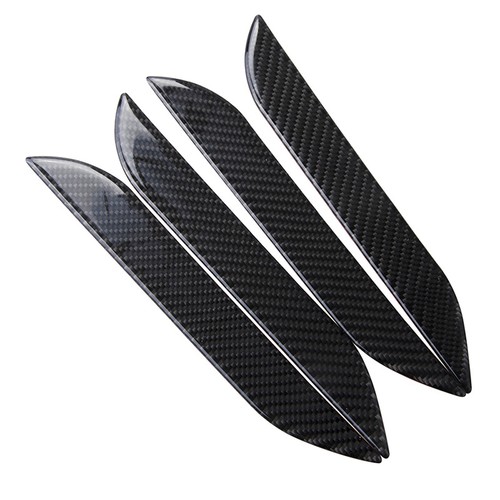 4 piezas Cubierta adhesiva para manija de puerta de automóvil de fibra de carbono apta para Tesla Model S 2014-2019 - Imagen 3 de 7