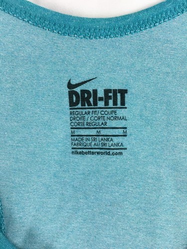 Nike Dri Fit Womens Tank Top Size M Turquoise B10*H - Picture 2 of 4