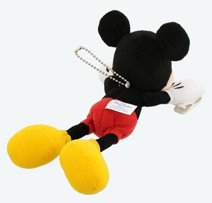 Disney Mickey Mouse Plush Clip on Shoulder Stuffed Toy Tokyo