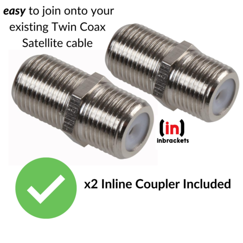Sky Cable Extension Sky Q Sky+hd Twin Coax Satellite Sky Lead Shotgun with Clips - Picture 3 of 25