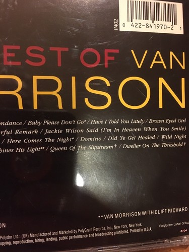 THE BEST OF VAN MORRISON CD Free Shipping In Continental USA - Picture 5 of 7